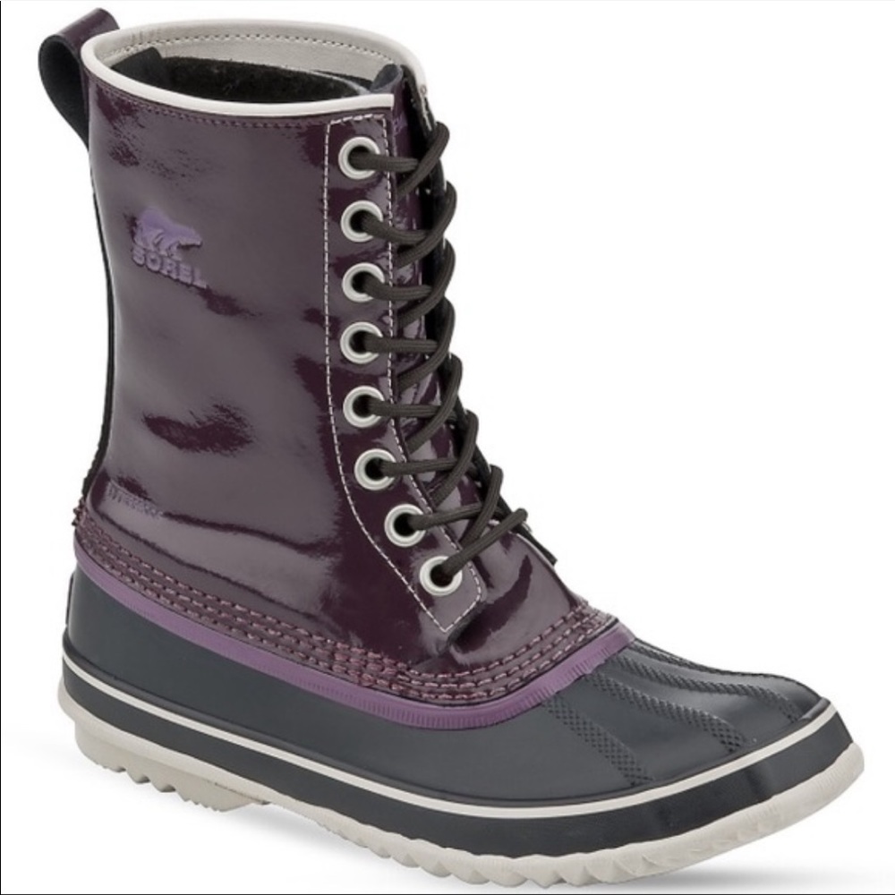 Sorel 1964 Premium Waterproof Winter Boots, Eggplant Purple, Size 7